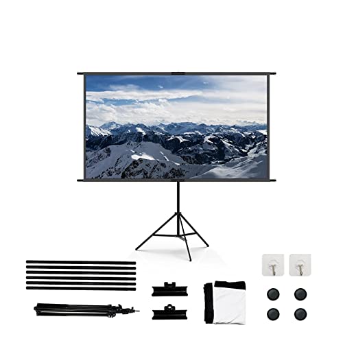 Pantalla de proyector para exteriores, Pantalla de proyector plegable portátil de alta definición for entretenimiento en el hogar y oficina al aire libre de doble uso montado en la pared de un solo so