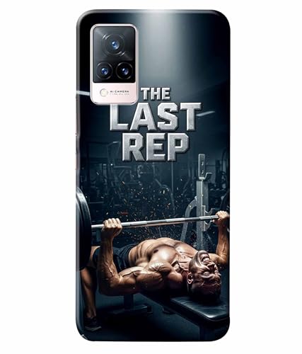 Image of Last Rep Gym Motivation Quotes Printed Hard Back Case Cover & Compatible for Vivo V21 5G (Multicolor) - D1808