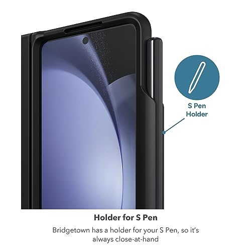 Image of ZAGG Bridgetown Phone Case for Galaxy Z Fold5-10ft Drop Protection, Graphene Reinforced, Hinge Design, Slim, Lightweight, Wireless Charging Compatible, Black