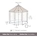 Advantek Pet Gazebo 5 Foot Portable Indoor Outdoor Metal Dog Gazebo Kennel with Waterproof Cover, Earth Taupe