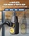 DEWENWILS Retractable Extension Cord Reel, 40FT 10AWG/3C SJTW Heavy Duty Power Cord, 4 Grounded Outlets, 20 Amp Circuit Breaker, 2500W, 180° Swivel Bracket for Ceiling/Wall Mount, ETL Listed