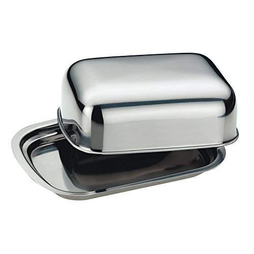 kela Butterdose Edelstahl VISION, Edelstahl 18/10, Butterdose mit Deckel, spülmaschinengeeignet, glänzend