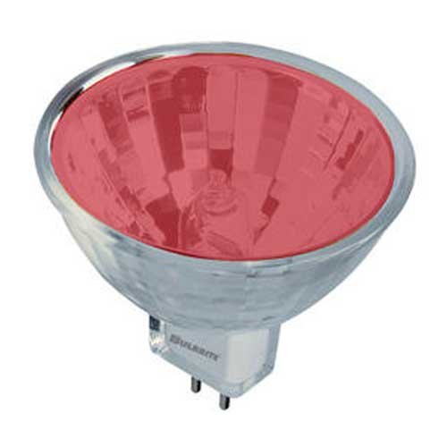 Bulbrite 637350 - EXN/R - Red 50 Watt MR16 Style Halogen Light Bulb, 12 Volt, 38 Degree Beam Spread