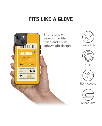 Image of DailyObjects Case for iPhone 13 Compatible with Mag-Safe Wireless Charging, Stride 2.0 Chennai City Tag Slim Shockproof Back Cover with Inner Magnetic Ring