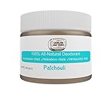 BEST All Natural Patchouli Deodorant, by Carolina Soap Works | 2 Ounce Jar/60 Day Supply | NO Aluminum, NO Parabens | For Men and Women of All Ages | Non-GMO, BPA Free