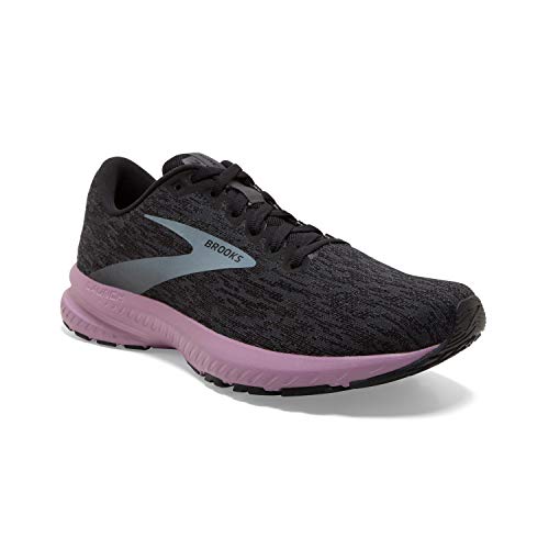 Brooks Womens Launch 7 Running Shoe - Black/Ebony/Valerian - B - 9.0