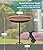 Garbuildman Extra-Large Freestanding Birdbaths Bowl, Detachable Decoration Spa with Metal Stake Stand & Birdfeeder for Outdoor Garden, Oval Style, Chocolate