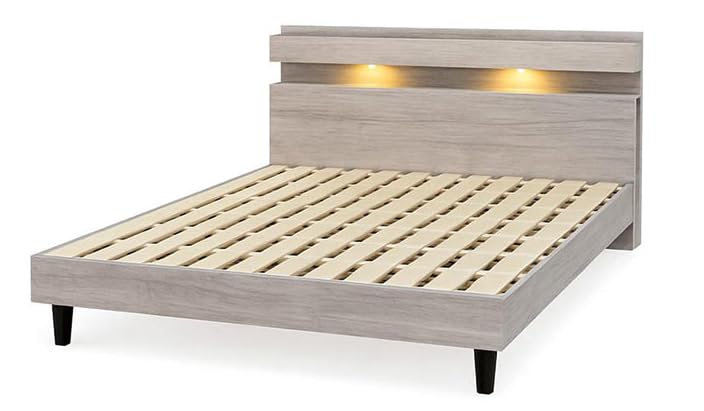 Amazon｜ベッドフレーム ワイドダブル ベッド すのこ 宮付き 収納 LED 