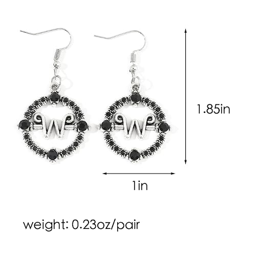 Gothic Wednesday Metal Terror Earrings Jewelry for Women Cosplay2