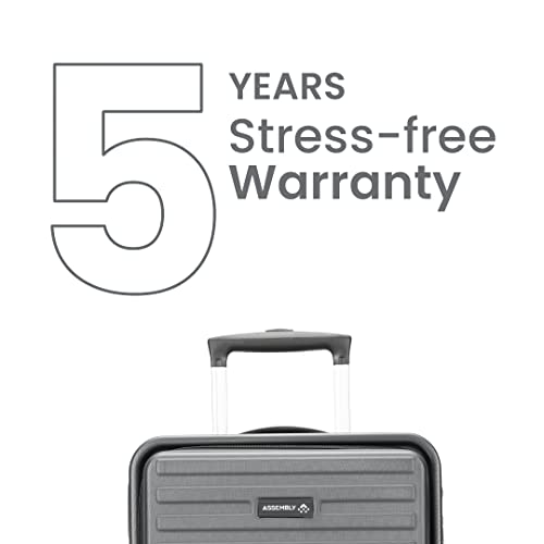 Image of Assembly Cabin Luggage 20 Inches & Large Check in 28 Inches Polycarbonate Set of 2 - Premium Hard Shell Suitcase Trolley - Grey