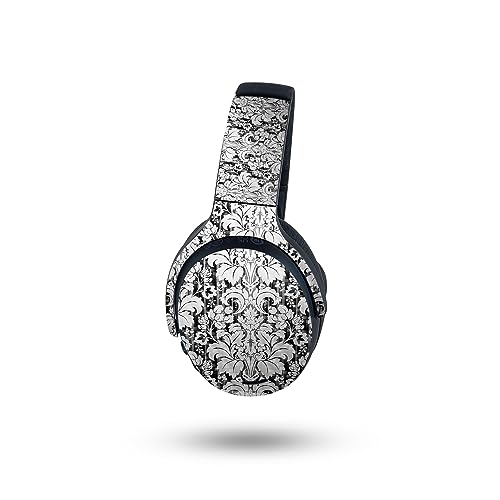 Image of MightySkins Carbon Fiber Skin Compatible with Skullcandy Crusher ANC 2 - Floral Retro | Protective, Durable Textured Carbon Fiber Finish | Easy to Apply