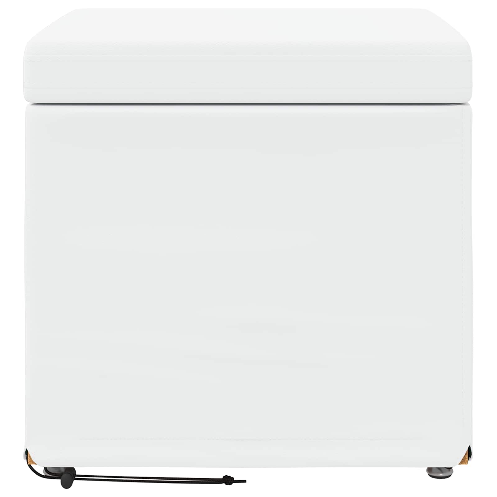 Sgabello Bianco 41x41x40 cm Pelle sintetica e legno di ingegneria