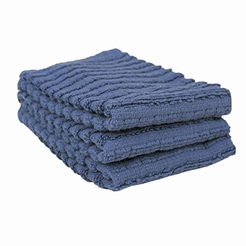 Ritz Royale Collection 100% Combed Terry Cotton, Highly Absorbent, Kitchen Dish Cloth Set, 13-3/4