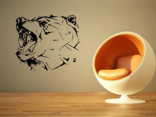 Amazon.com: Vinyl Sticker Angry Bear Sketch Style Animal Hunting Mural Decal Wall Art Decor 