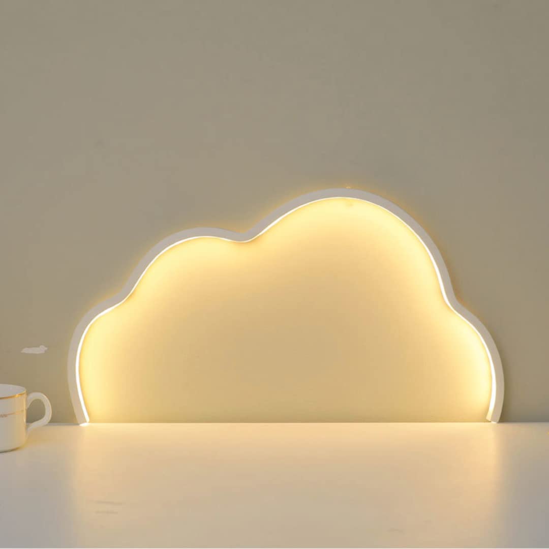 Chmura lampa ścienna lampka nocna urocza pokój dziecięcy lampa ścienna lampa nocna dekoracja lampka nocna lampa stołowa do sypialni, ładowanie przez USB, możliwość ściemniania, biała