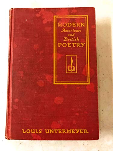 Modern American Poetry Modern British Po B0015T2Z4O Book Cover