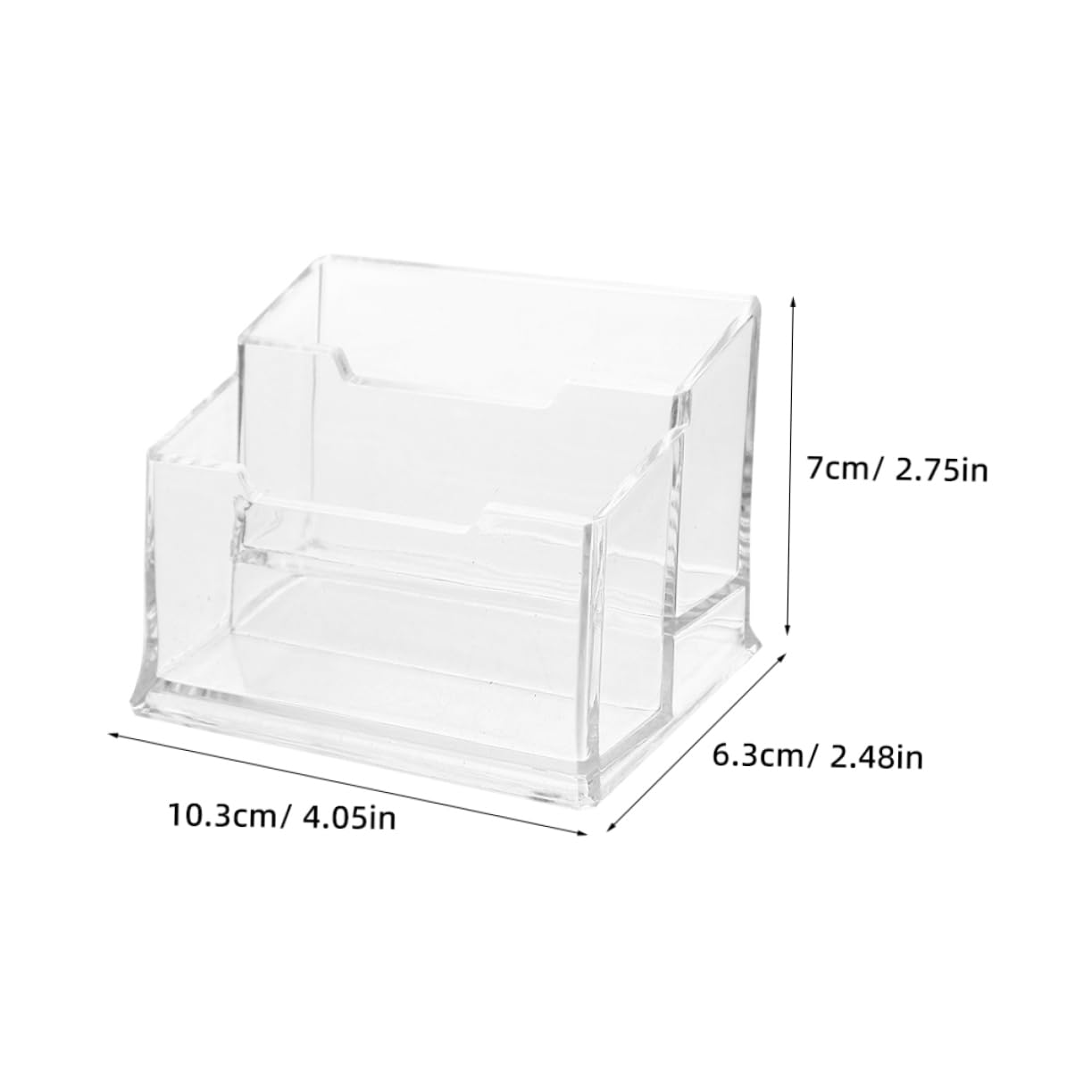 Hemobllo 5pezzi Supporto per Biglietti da Visita Trasparente in Plastica Porta Biglietti da Visita da Scrivania Organizer per Tavolo da Ufficio Espositore