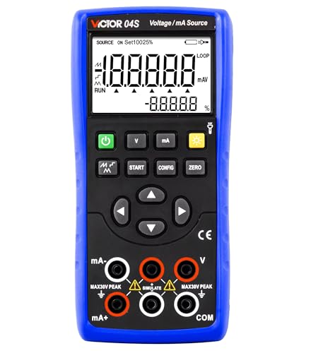 RUOSHUI Multi-function Calibration 04+ Temperature calibrator Voltage/mA Source Multi-function Input and Source calibrator Large LCD display with 0.05% accur(RUOSHUI 04S)
