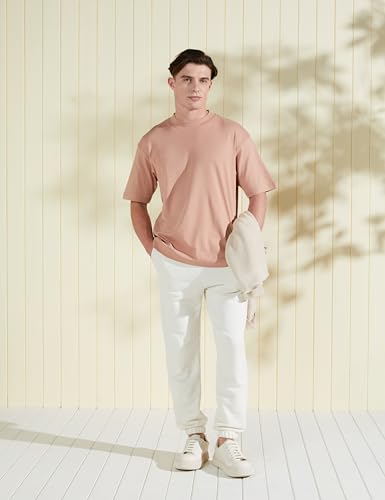 Image of Amazon Brand - Symbol Men's Solid Cotton Oversized Round Neck Tshirt | Half Sleeve | Plain (Available in Plus Sizes)