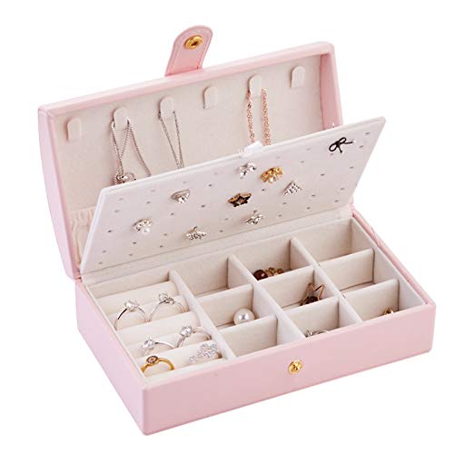 XSSC Portable Jewelry Box Jewelry Box Trumpeter Jewelry Box Earrings Ring Finishing Box Earring Storage Box Jewellery Box,Pink-179.56cm