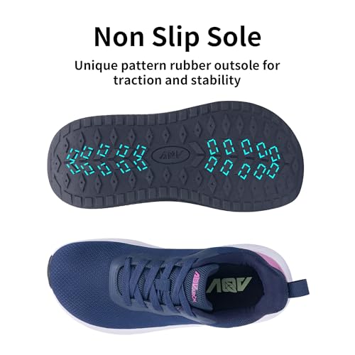Image of Wide Toe Box Shoes Women Arch Support Walking Shoes for Plantar Fasciitis Wide Width Orthotic Tennis Sneakers