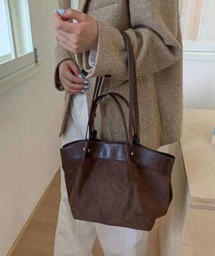 Slouchy Suede Hobo Bags Crossbody Trendy Shoulder Bag Corduroy Top-handle College Tote Handbag Casual Underarm Bag 20253