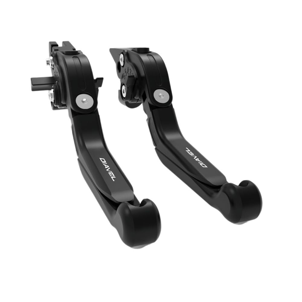 BEQLXTA Brake Clutch Adjustable Lever​ for Diavel V4 2023 2024 for st&reetfi&ghter V4/SP2 2022 2023 Adjustable Foldable Extendable Motorcycle Brake Clutch Levers(Black D Logo)
