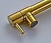 Rozin LED Light Spray Head Kitchen Sink Faucet Pull Down Spring Mixer Tap Gold Polished