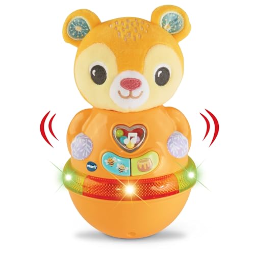 Vtech Baby Wackelbärchen – Interaktives Spielzeug mit 3 gesungenen Liedern und 12 Melodien – Für Kinder von 6-24 Monaten