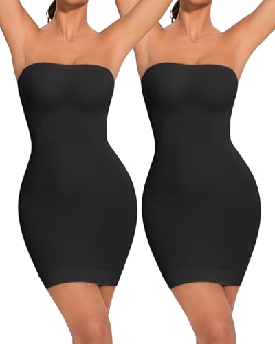 Image of Strapless Shapewear for Women Full Slip shapewear dress Tummy Control slip for women under dress