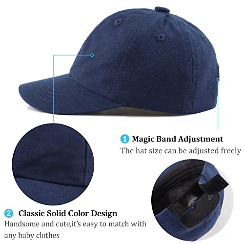 Summer Toddler Baseball Hat Cotton Infant Baby Boy Hats Outdoor Beach Sun Cap For Kids Girls (46Cm, Navy) #TOP2