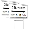 Amazon.com: Felexdo Deliveries Sign with Stake 12”x8” Delivery Sign ...