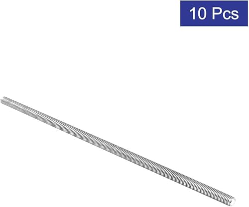 Miniatura 4 de uxcell M5 x 5.906 in 304 acero inoxidable totalmente roscado barra barra barra de hardware 10 piezas