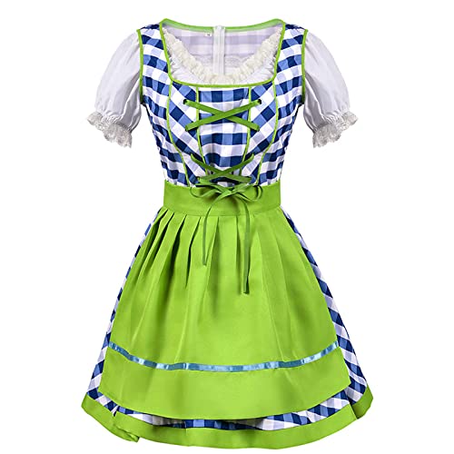 Vestido tradicional tirolesa para mujer, vestido mediano, Oktoberfest, vestido para fiestas de cerveza, ocasiones especiales, vestido de fiesta, vestido bávaro, vintage, étnico, disfraz festivo, A