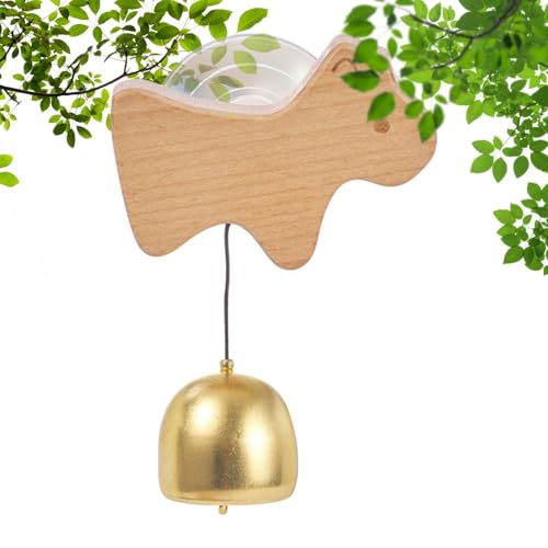 Shopkeepers Bell | ドアベルチャイム クジラ | 吸盤 木製ドアベル ビジネス用ドアチャイム 鳥 猫 犬 ドアベル 玄関用