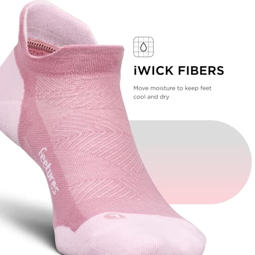 Image of Feetures Elite Max Cushion No Show Tab - Running Socks for Men & Women, Athletic Compression Socks, Moisture Wicking