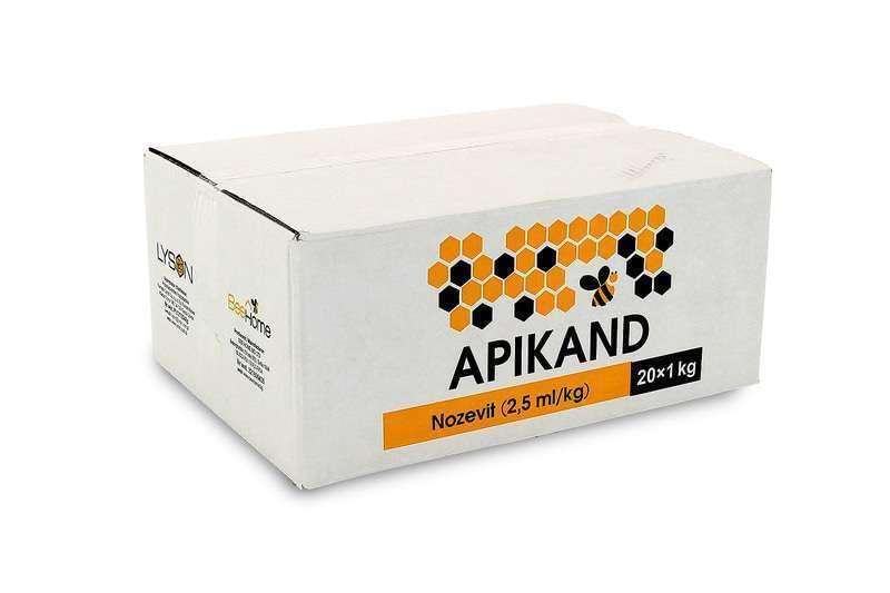 Bienenfutter - Zucker-Teig - Zucker-Paste - Landwirtschaftliches Zubehör - Natürliche Produkte - Imkerei - Honig - Bienenhaltung - Bee Fonda - Nozevit (2,5ml/kg) - 20 x 1kg