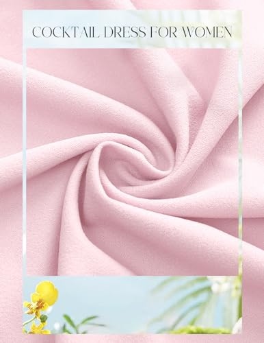 Image of DRESSTELLS Women's Cocktail Dress Summer Wedding Guest Party Vintage 3 /4 Bell Sleeve V Neck A-Line Dress