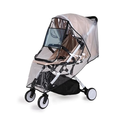 bemece Regenschutz für Kinderwagen Buggy Regenschutz Kinderwagen Regenschutz mit Bequemes Zugangsfenster Gute Luftzirkulation - Schwarz