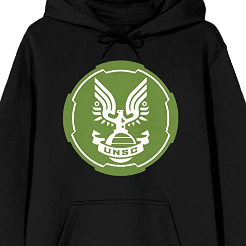 Bioworld Halo Infinite UNSC Emblem Long Sleeve Men's Black Hooded Sweatshirt2