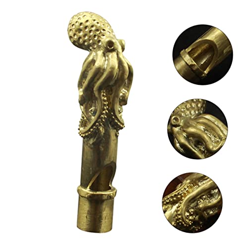 Silbato portátil cobre forma de pulpo seguridad miniatura 2