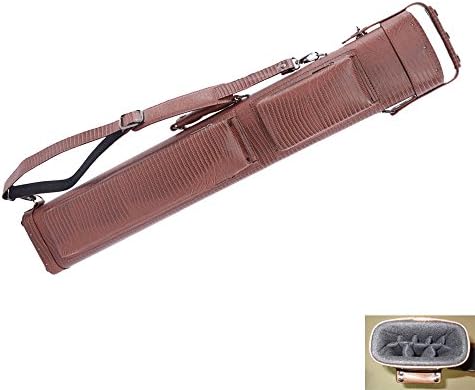 AVGDeals Durable 1/2 Hard 3x5 Billiard Case Carry Pool Cue Stick - Leather Cue Case
