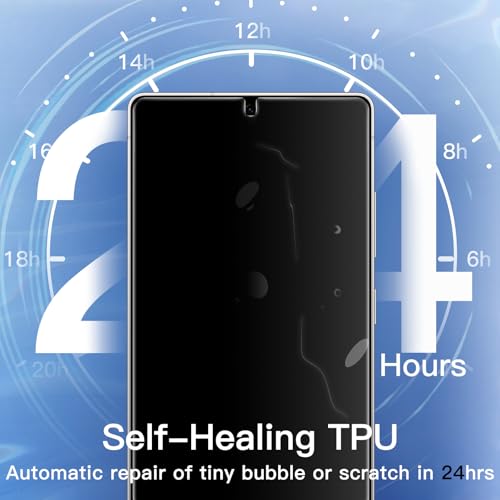 Image of JETech Privacy Screen Protector Guard for Samsung Galaxy S25 Ultra 5G, Anti-Spy Flexible TPU Film, Fingerprint Unlock Compatible, 2-Pack
