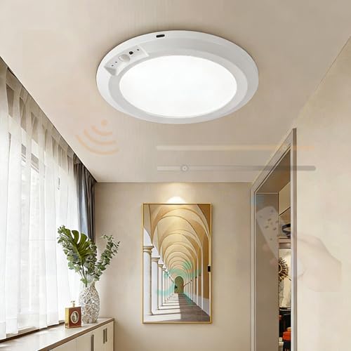 Plafonnier LED détecteur de mouvement rechargeable blanc