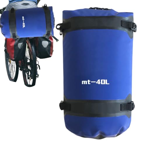 Sac moto étanche protégeant casque et outils sur porte-bagages