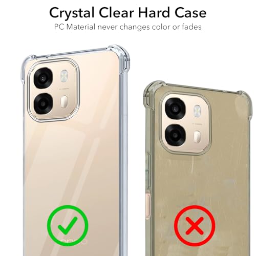 Image of Jkobi Shockproof Crystal-Clear Back Cover for Oppo A6 Pro (Anti Yellow Case | Drop & Camera Protection | Hard Polycarbonate)