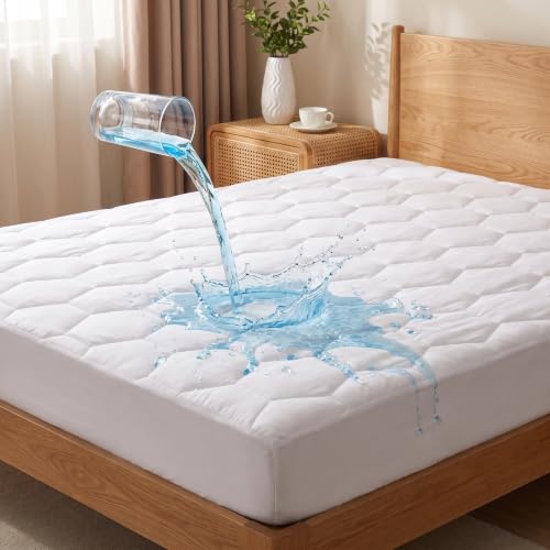 Softhour 2-Pack Twin Hexagonal Quilted Mattress Protector...