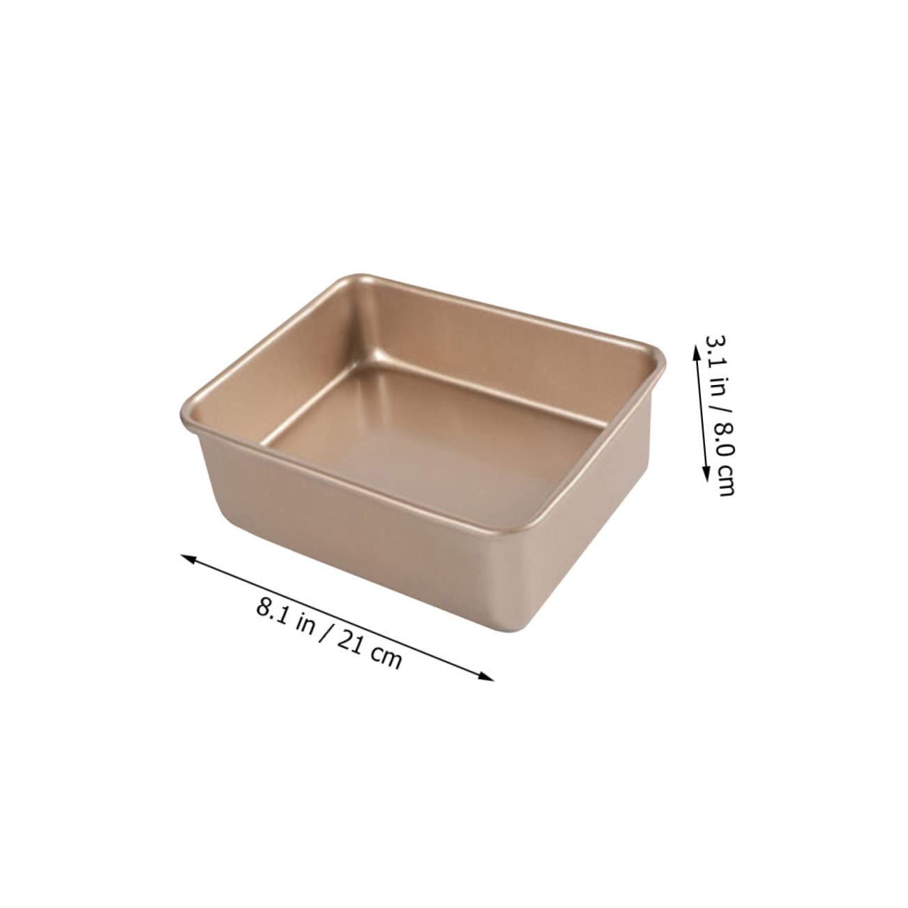 Cabilock Practical Baking Pan Non-stick Cake Mold Square Cake Baking Pan Microwave Safe Stainless Steel Bakeware