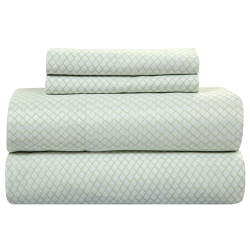 Image of ROYALE LINENS 4 Piece Queen Sheets Set - Soft Brushed 1800 Microfiber Bedding - 1 Fitted and 1 Flat Sheet, 2 Pillow Cases - Wrinkle Free & Fade Resistant - Hotel Luxury Bed Sheets Set (Sage, Queen)