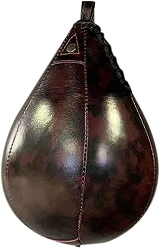 ZXBAODAN Leather Punching Ball Hanging Boxing pear Swivel Speedball Boxing Punching Balls Training Set with inflator Pump and Injection Needle